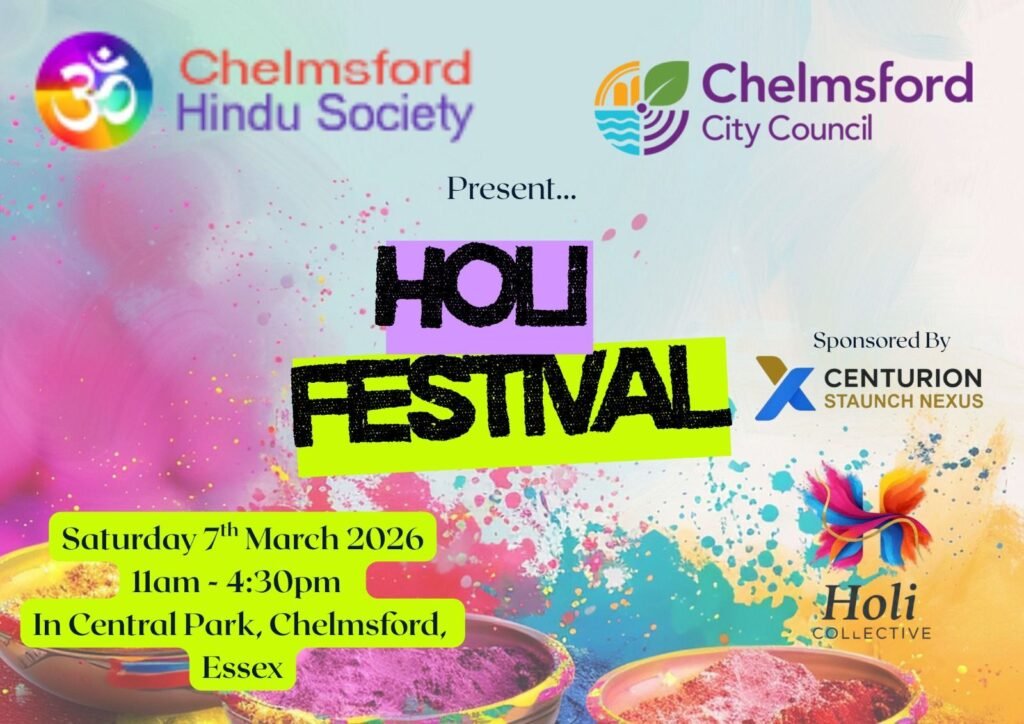 Holi Festival Chelmsford 2026 | Festival of Colours at Central Park
